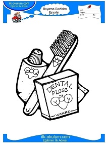 Çocuklar İçin Diş-Fırçası Boyama Sayfaları 